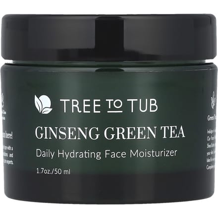 Tree To Tub, Ginseng Green Tea, Daily Hydrating Face Moisturizer, 50 ml (1.7 oz) gray