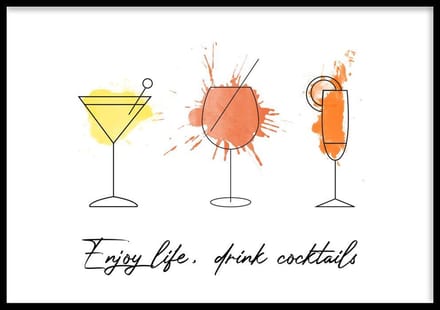 Poster Drink Cocktails - 30x40cm - Poster Cocktails - WALLLL