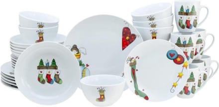 Thuys – Luxe Serviesset – 30 Delig – 6 Persoons – Complete Set – Stijlvol Design – Veelkleurig
