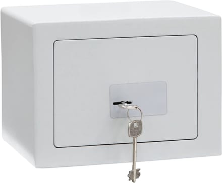 SNJY® Kluis Brandwerend - Kluis met Sleutel - Documentenkluis - 17L x 23B x 17H cm - Wit