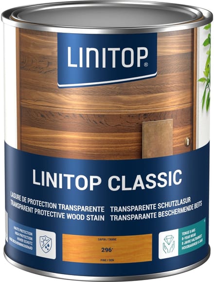 Linitop Classic - Beits - Decoratieve beschermende beits  - Den - 296  - 2,50 L
