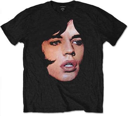 The Rolling Stones - Mick Portrait Heren T-shirt - M - Zwart