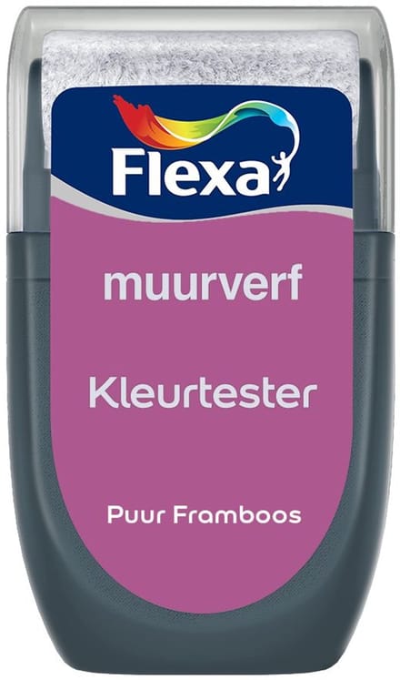 Flexa - Kleurtester Muurverf - Puur Framboos - 30 ML - Mengverf - 0.03L