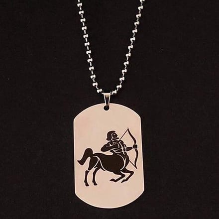 Boogschutter / Sagittarius Sterrenbeeld Ketting met Hanger - Kettingen Heren Dames - Astrologie - Papa Cadeau Voor Mannen - Vaderdag