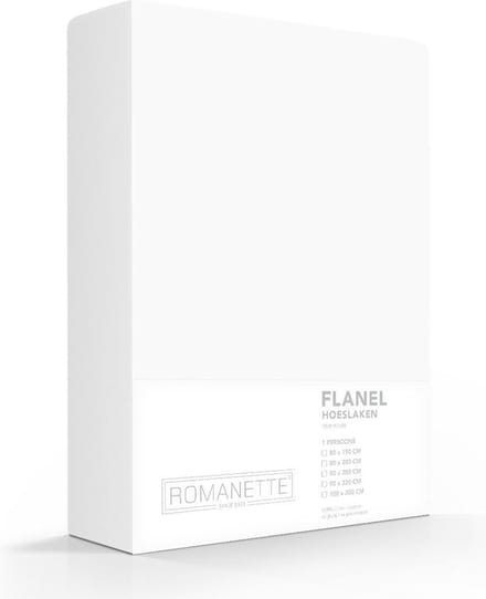Luxe Hoeslaken Verwarmend Flanel - Wit