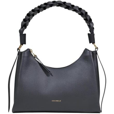 Coccinelle Boheme Grana Double - Handtas S 30 cm (noir/cognac)
