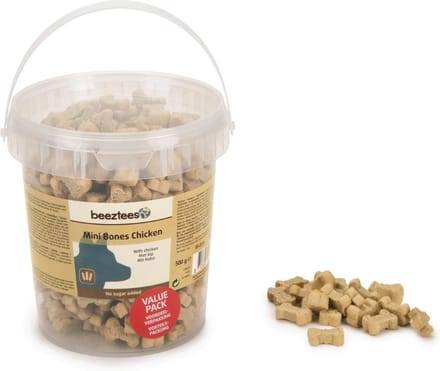Beeztees mini bones - hondensnoepjes - hondensnack - chicken 500 gram