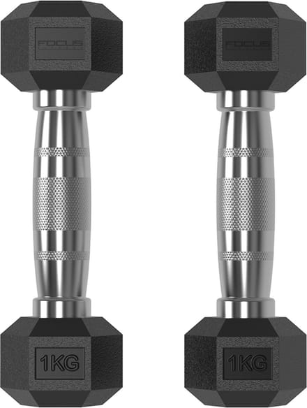 Focus Fitness - Hexa Dumbbells - 1 kg - Set van 2
