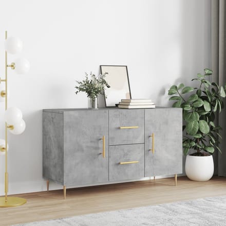 Vidaxl Commode, Beton Grijs, 100X36X60 Cm, Materiaal Op Hout Gebaseerd