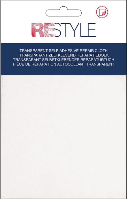 Restyle Zelfklevende Nylon Reparatiedoek 10 x 20 cm transparant