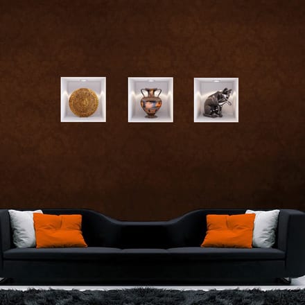 Platte sticker met 3D-effect en kattenontwerp, 30 x 90 cm