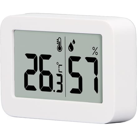 Thermometer Hygrometer LCD Display AM PM Fahrenheit Celsius Schakelbaar Real-Time Monitoring Datum Klok Mini black