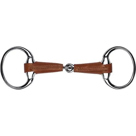 Met leder overtrokken olijf bitringen voor paarden Feeling