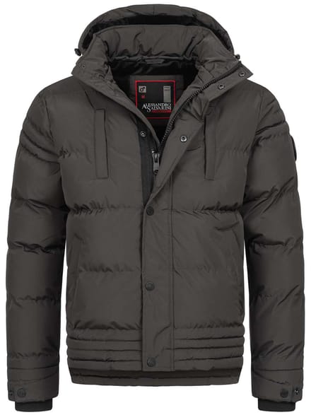 Alessandro Salvarini heren winterjas AS-281 met teddyvoering en afneembare capuchon