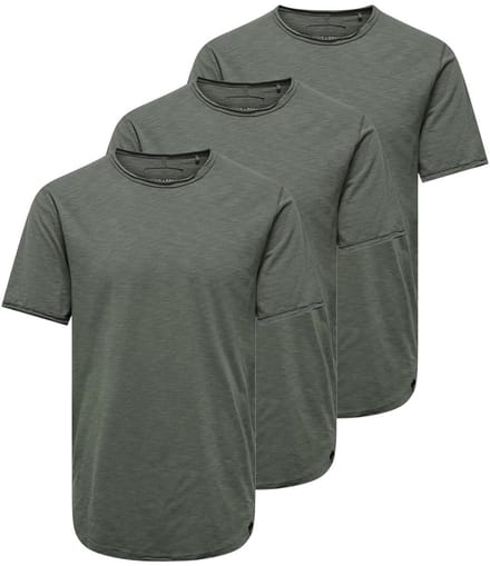 Only & Sons Heren t-shirt 3 pack ONSBENNE
