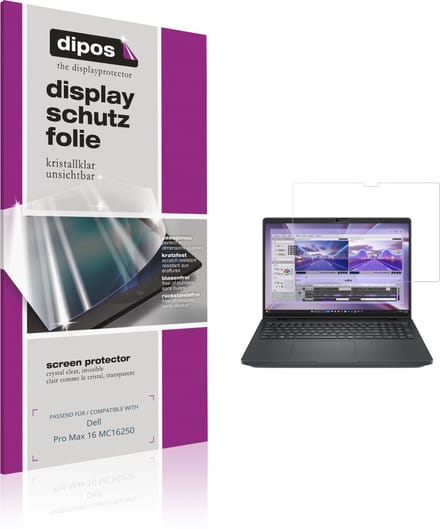 dipos – 2x Beschermfolie geschikt voor Dell Pro Max 16 MC16250 | Krasbestendige & heldere Screenprotector Ultra-Thin