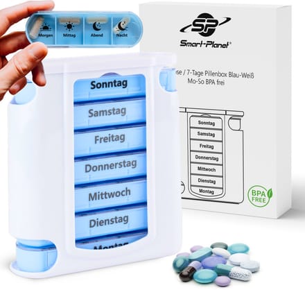 Pillendoos Pillenorganizer voor 7 dagen met 4 vakjes Pillendoos speciaal 1 week