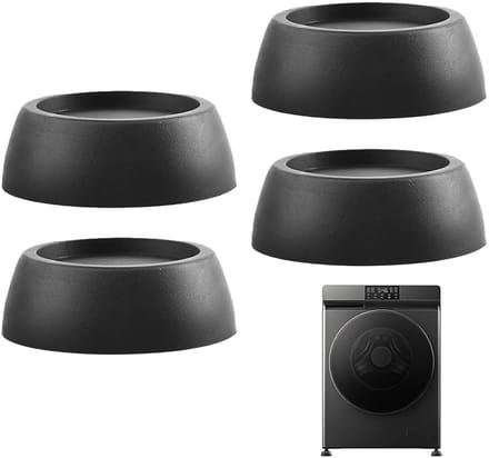 4pcs Vibration Dampers - Vibration Damper voor Wasmachine - Rubber Voeten voor Droger (Zwart)