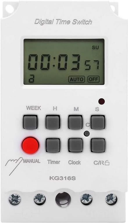 Digitale Tijdschakelklok Dag / Nachtschakelaar met LCD Display - 220V