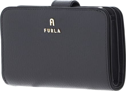 FURLA Leren Portemonnee Camelia Compact Wallet With Zip Soil Donkergrijs