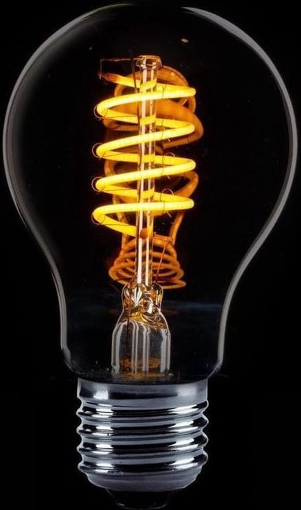 ETH A60 standaard Filament spiraal LED 4w E27 240v 2200k dimbaar Titanium/smoke glas