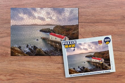 Puzzel De thuishaven van een reddingsboot in Wales - Legpuzzel - Puzzel 500 stukjes