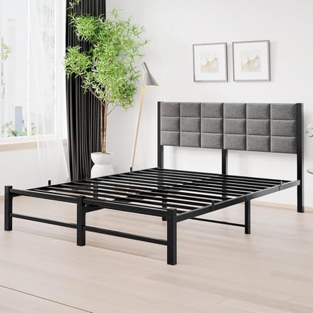 LunaSoft Industrieel Gestoffeerd Bedframe 140x200 - 140x200 cm - Arqam