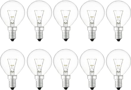Gloeilamp | Kleine fitting E14 | Kogellamp | Helder | 45mm | 15W