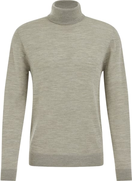 WE Fashion Heren Slim fit coltrui van merinowol