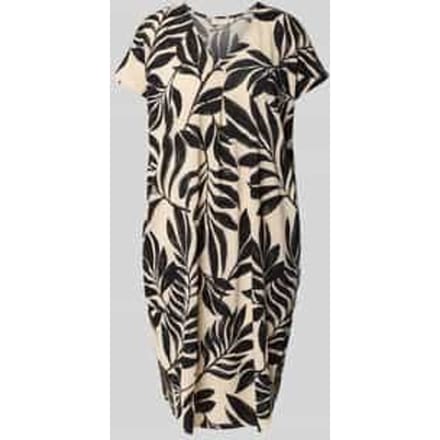 Knielange jurk met V-hals, model 'Floi'