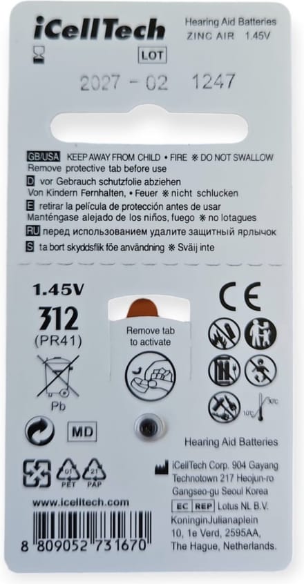 iCellTech battery - Zinc Air