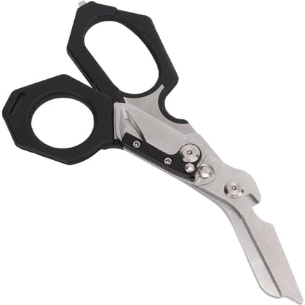 Ciseaux d'intervention d'urgence, ciseaux multifonctions pliables avec coupe-sangle et brise-vitre gray