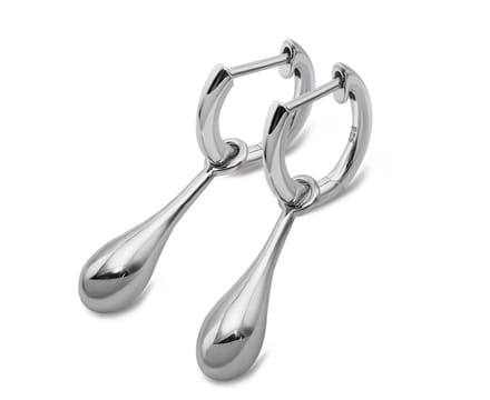 Oorringen met Druppel Hanger Zilver JE048S