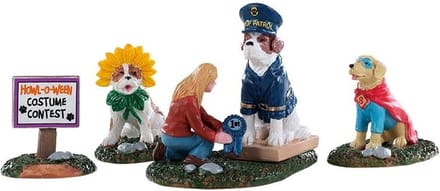 Lemax - Howl-o-ween Contest -  Set Of 4 - Kersthuisjes & Kerstdorpen