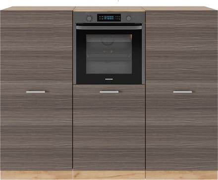 Vicco R-Line Keukenblok – 180 cm zonder werkblad Edel grijs/gouden eik
