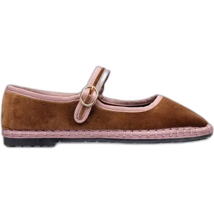 Fluwelen ballerina's voor dames Flabelus Mary Jane