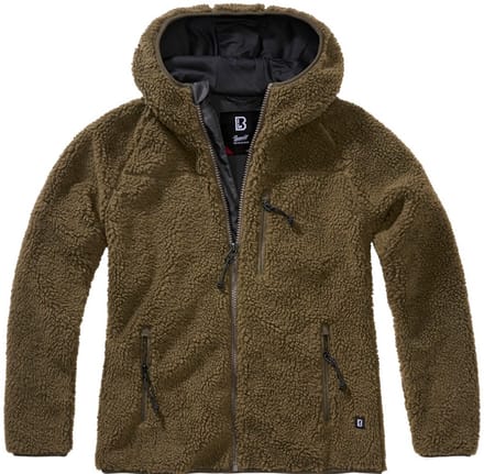Brandit Dames teddy fleece jacket Fleece olijf L - Polyester - Basics