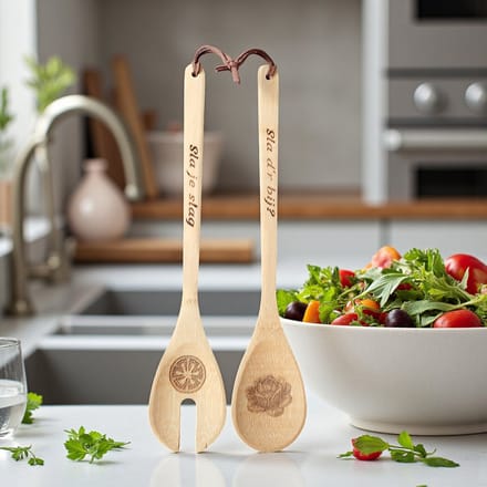 Baardmans Creaties - Luxe plantaardig geoliede slalepels bamboe
