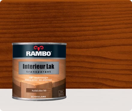 Rambo Interieur Lak Transparant 0,25 liter - Rustiekeiken