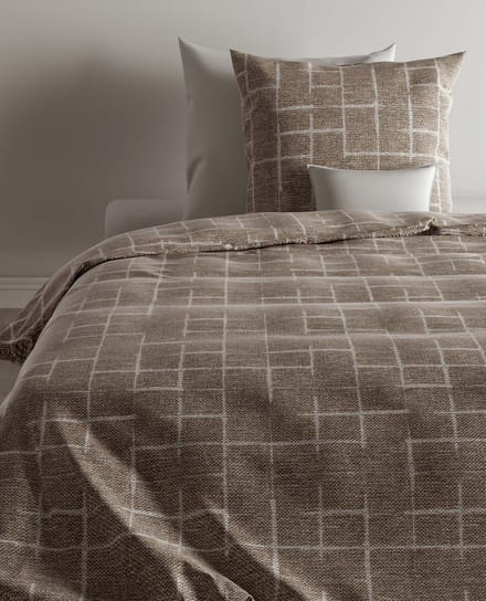 Zo! Home Zale Dekbedovertrek - Eenpersoons - 140x200/220 cm - Taupe