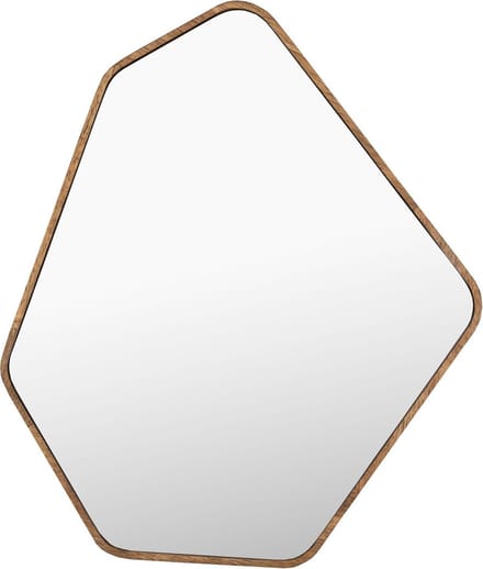 Dutchbone Bryn Spiegel/ Wandspiegel Asymmetrische vorm Hout - Bruin