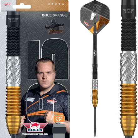 Bull's Dirk van Duijvenbode CP Steeltip Dartpijlen 95% Tungsten - Shark Grip - DNA Grip - Player Edition
