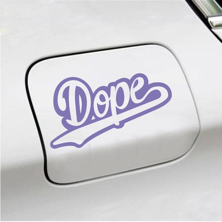 Bumpersticker - Dope - 10 X 18 - Paars