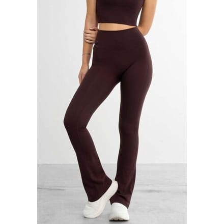 FAMME Zachte uitlopende broek Brown M