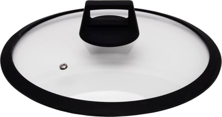 Mammoet - Pannendeksel - Vesuvio - 28 cm - Transparant glas/Zwart - Deksel