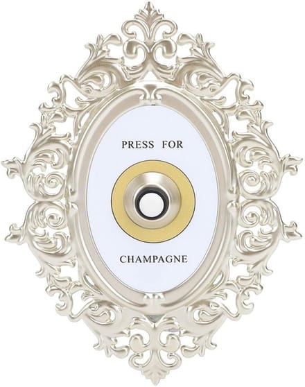 Allecto - Druk op voor Champagneknop - Decoratieve Deurbel - Retro