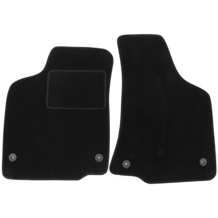 Tapis de sol - Caddy - Sur mesure - Velours noir - 4 pièces - Antidérapant et imperméable