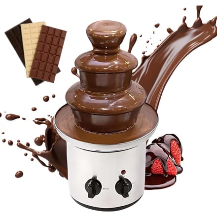 3-laags elektrische chocoladefonteinmachine met dienblad Automatische temperatuurregeling Voedselkwaliteit Niet EU plug gray
