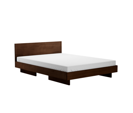 Objekte unserer Tage Zians Bed - notenhout gewaxt - met hoofdeinde - 200 x 200 cm