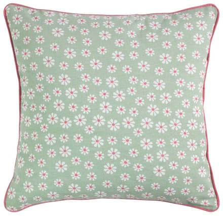 Daisy Flowers Kussen groen 50x50cm
